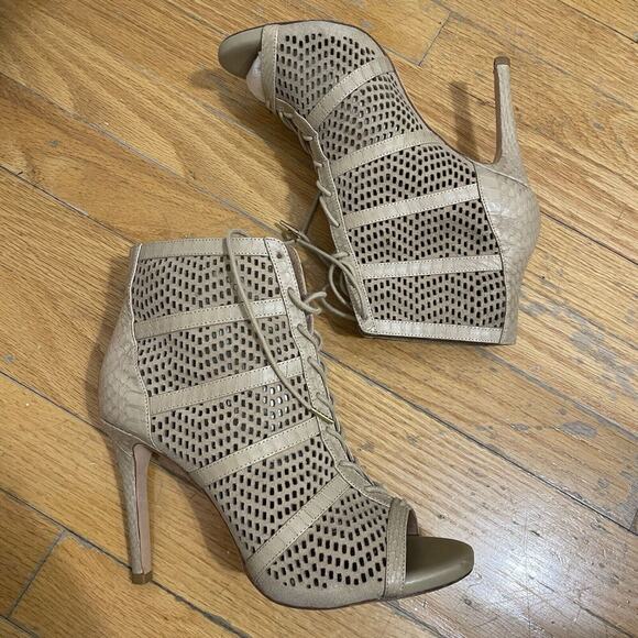 JOIE Shari Basic Buff Leather Stiletto Peep Toe EU Size 37 / US Size 6.5 - Picture 1 of 10